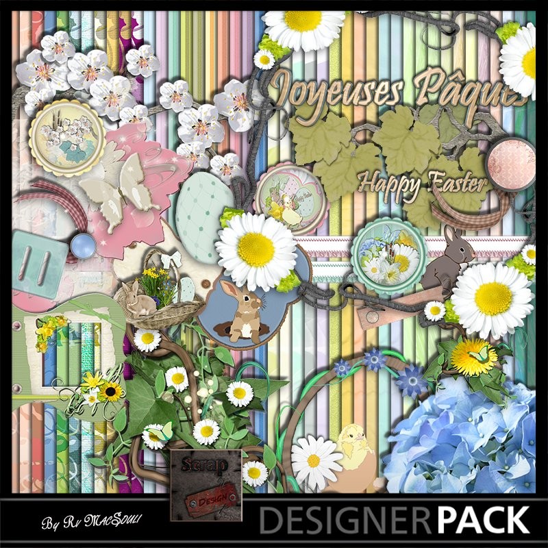 Bundle Printemps-Pâques Digital Bundles Scrap'n'Design 5,75 €