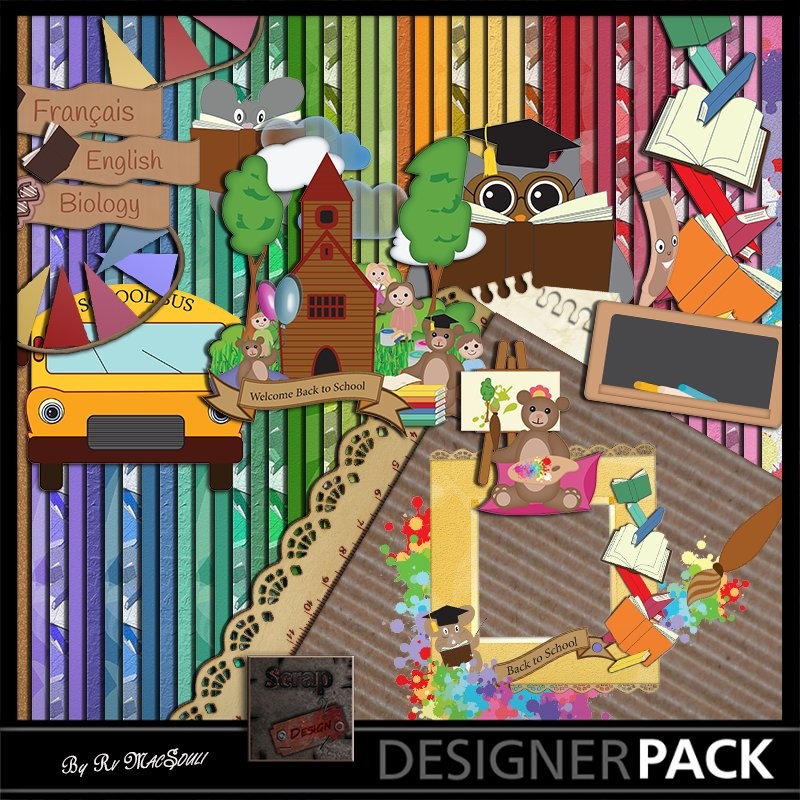 Rentrée Scolaire Bundle 01 Digital Bundles Scrap'n'Design 10,90 € -25%