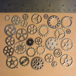 Set of Gears Silver colored Scrap'n'Design Charms and Pendants 4,60 €