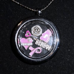 Pink Floating Necklace & Charms Scrap'n'Design Necklaces 14,00 €