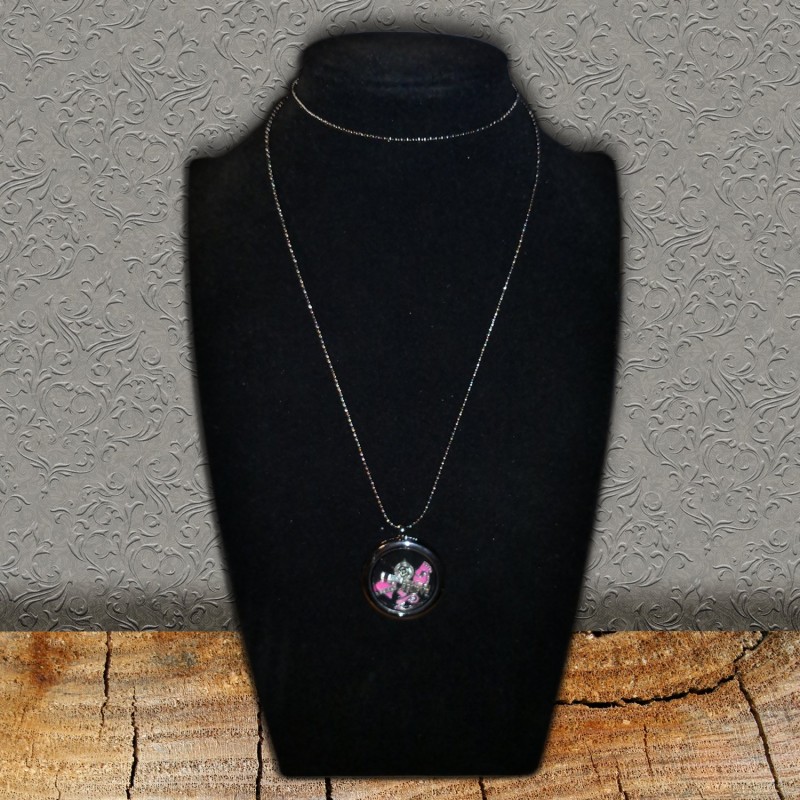 Pink Floating Necklace & Charms Scrap'n'Design Necklaces 14,00 €