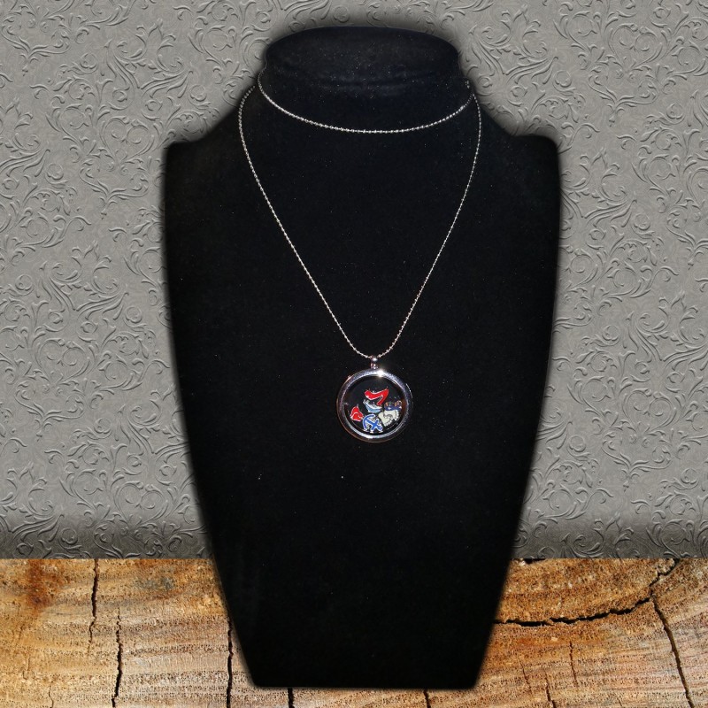 Red & Blue Floating Necklace & Charms Scrap'n'Design Necklaces 14,00 €