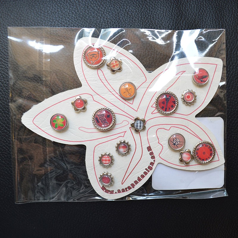 Brads Red Flowers Scrap'n'Design Brads-Buttons 4,50 €