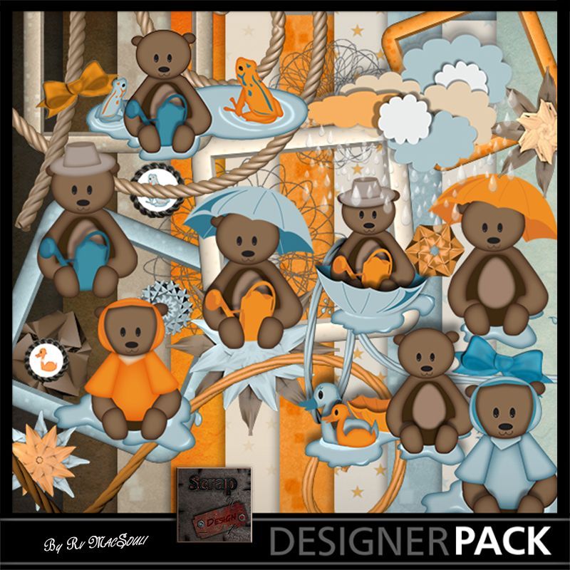 Sous la Pluie combo 01 Kits Digitaux Scrap'n'Design 3,49 €