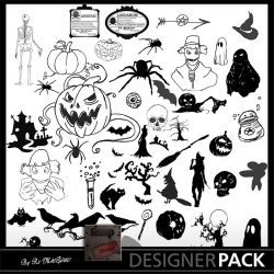 Kit Pinceaux Halloween Photoshop Brushes Psd Scrap'n'Design 4,99 €