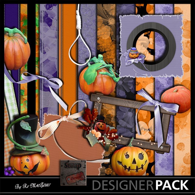 Halloween Orange et Violet Kits Digitaux Scrap'n'Design 1,99 €