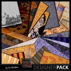 Halloween Pin Up Papers Scrap'n'Design Background Kits 2,49 €