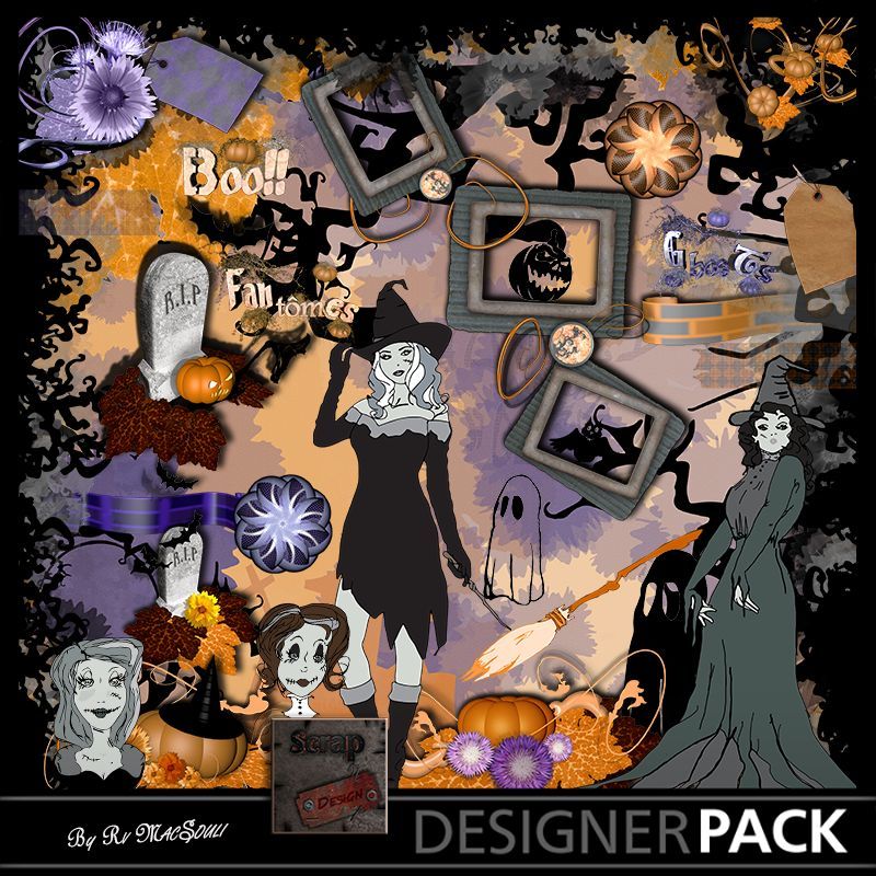 Kit Halloween Pin Up Kits Digitaux Scrap'n'Design 6,99 €