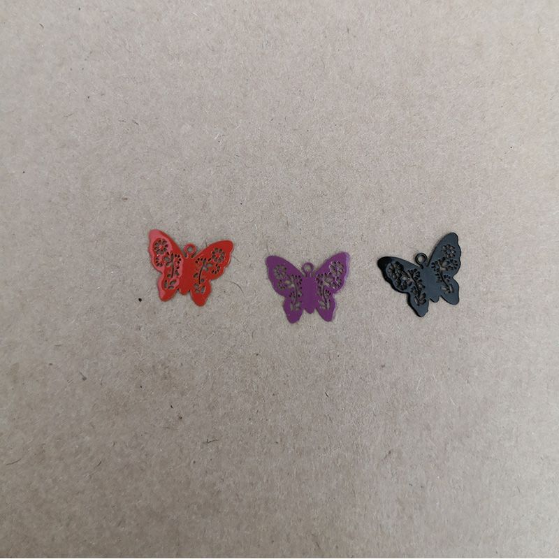 Set of 3 Painted Butterfly Charms Charms and Pendants 2,90 €