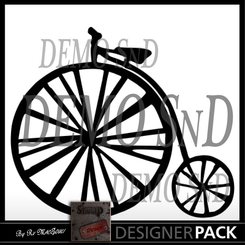 Old bicycle vector cutout Scrap'n'Design SVG 0,35 €