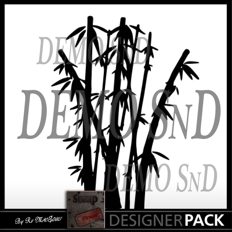 Illustration vectorielle Bambou 01 SVG Scrap'n'Design 0,20 €