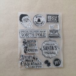 Set of Clear Xmas Stamps Stamps-Inks-Powder 5,90 €