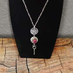 Silver Steampunk Long Necklace Scrap'n'Design Necklaces 18,00 €